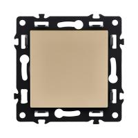 Выключатель кнопочный 1-клавишный 10А/250В, золотой Kollinger Asthetik AS-006GD