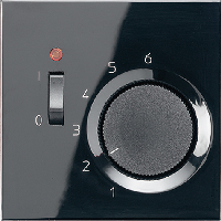 JUNG LS 990 Черный Термостат комнатный, 10(4)А