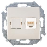 Simon 15 Шампань Розетка компьютерная 1-ая RJ45 кат.5е Simon 15 Шампань Розетка компьютерная 1-ая RJ45 кат.5е