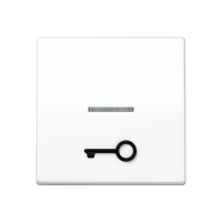 JUNG Клавиша для выключателя с окошком для подсветки и символом "замок" белая