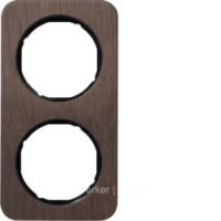 Berker R.1 Дуб/черный Рамка 2-местная