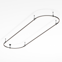 Arlight Основание ART-APRIORI-OVAL-ROD-200-3000x1000 (BK) (IP20 Металл, 3 года)