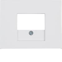 Berker K.1 Полярно-белый глянцевый Центральная панель для розетки TAE