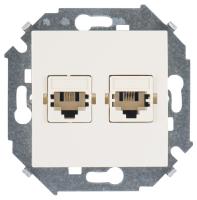 Simon 15 Бежевая Розетка ТЛФ 2-ая RJ11, винт.зажим