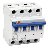 КЭАЗ OptiDin BM63 Автоматический выключатель 4P 2A D 6кА AC (BM63-4D2-ОМ4-РЕГ)