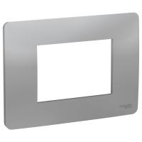 SE Unica Modular Алюминий Рамка 3-модульная