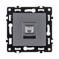 Розетка телефонная RJ11, серый Kollinger Asthetik AS-019GY