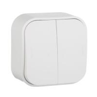 Legrand Quteo Белый Переключатель 2-клавишный 10А