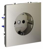 Розетка встраиваемая VOLTUM S70 с заземлением 16А, (шелк)