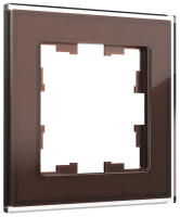 IEK BRITE Рамка 1-мест. РУ-1-2-БрТБ стекло бр.