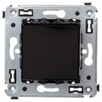 DKC Avanti Черный квадрат Выключатель одноклавишный