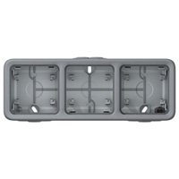 Legrand Plexo Серый Монтажная коробка 3-ая для наружного монтажа,горизонтальная, IP55