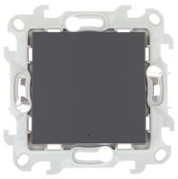 Simon 24 Графит Одноклавишный переключатель с подсветкой Push&Go