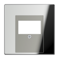 JUNG LS 990 Блестящий хром Накладка розетки ТАЕ, моно/стерео-аудиорозетки, комбинированной вставки