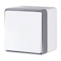 Выключатель одноклавишный влагозащищенный Gallant белый W5010201