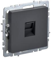 IEK BRITE Розетка комп. RJ45 кат.5E РК10-БрГ графит