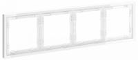 Рамка пластиковая VOLTUM S70 на 4 поста, (белый глянцевый)