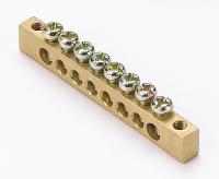 DEKraft ШН-102 Шина нулевая 8 групп/крепеж по краям, сеч. 6x9 мм, 100А DEKraft ШН-102 Шина нулевая 8 групп/крепеж по краям, сеч. 6x9 мм, 100А