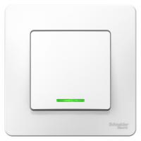 SE Blanca внутр Бел Переключатель 1-клавишный с подсветкой, 10А, 250B