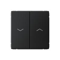 Systeme Electric ArtGallery Карбон Выключатель 2-клавишный для жалюзи, 2х сх.4, 10А, механизм