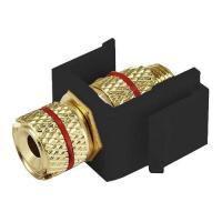 Вставка Keystone с аудиоразъемом Banana, красная маркировка, черный (147404/1 BK)