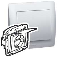Legrand Galea Life Белый Розетка с/з, IP 44
