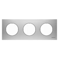 ABB SKY Moon Нержавеющая сталь Рамка 3-постовая