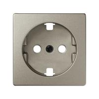 Simon S82 Concept Накладка со шторками для розетки с заземлением Schuko 2Р+Е цвета матовая шампань