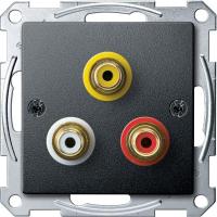 SE Merten SM Антрацит Аудио/Видео Розетка RCA