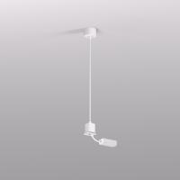 TR2124-WH Подвод питания для подвесного монтажа трека SMART BASE, АС 220-240V, IP20, 5м, белый, алюминий