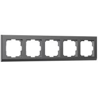 Рамка из поликарбоната на 5 постов Stark графит матовый W0051864