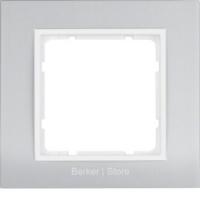 Berker B.3 Алюминий/полярно-белый Рамка 1-местная