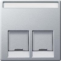 SE Merten SM Алюминий Центральная плата для розетки 2-ой с разъемом RJ45