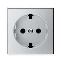 ABB SKY Серебристый алюминий Накладка для розетки SCHUKO с плоской поверхностью