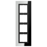 JUNG LS plus Блестящий Хром Рамка 4-ая