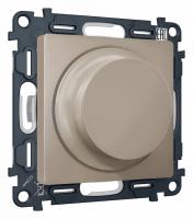 Комплект механизма светорегулятора универсального поворотно-нажимного ALFA MA365510 Серо-бежевый матовый 25-600W/LED 5-300W QUANT