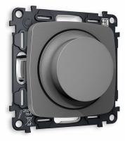 Комплект механизма светорегулятора универсального поворотно-нажимного OMEGA MO655510 Антрацит серый  25-600W/LED 5-300W QUANT