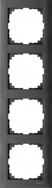 SE Merten SM M-Pure Антрацит Рамка 4-ая