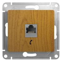 SE Glossa Дерево Дуб Розетка телефонная RJ11