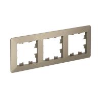 Systeme Electric AtlasDesign Air Шампань/дымчатый черный Рамка 3-ая