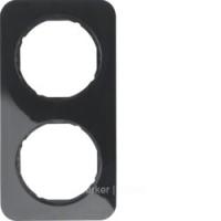 Berker R.1 Черный Рамка 2-местная