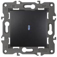 ЭРА 14-1102-05 Elegance Антрацит Выключатель 1-кл с подсветкой