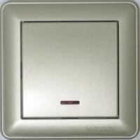 SE Wessen 59 Шампань Выключатель 1-клавишный с подсветкой 16А (сх.1)