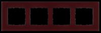 Jasmart Рамка 4-постовая, стекло цвет Гранатовый