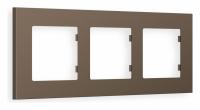 Рамка ALFA Qubi (Темная бронза матовый) 3-ая AF250633