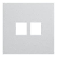 Лицевая панель для двойной информационной розетки, серебро (35442 SV)