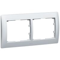 Legrand Galea Life Алюминий Рамка 2-я, горизонтальная