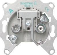 Gira Мех Розетка TV-FM проходная, затухание 15дБ