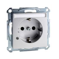 SE Merten SM Алюминий Розетка с полем для надписи и индикацией (MTN2303-0460)
