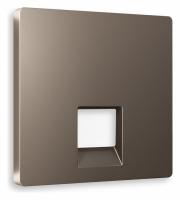 Лицевая панель ALFA (Темная бронза матовый) для компьютерной/телефонной розетки RJ-45/RJ-11 QUANT AP6420